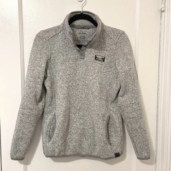 L.L. Bean Sweaters - Women's L.L.Bean Sweater Fleece Pullover, Gray, US XS